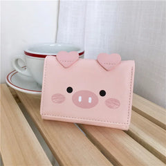 Cute Pig Wallets for Girls - PU Leather Money Purse