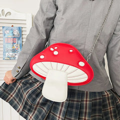Cartoon Mushroom Chain Shoulder Bag for Women