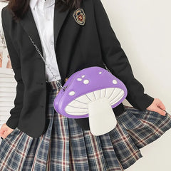 Cartoon Mushroom Chain Shoulder Bag for Women