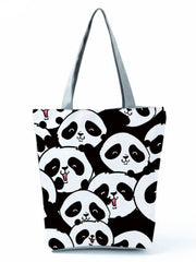Panda Tote Bag for Women Large Capacity Shopping Bag