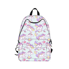 Cartoon Unicorn Printed Backpack School Bags for Girls