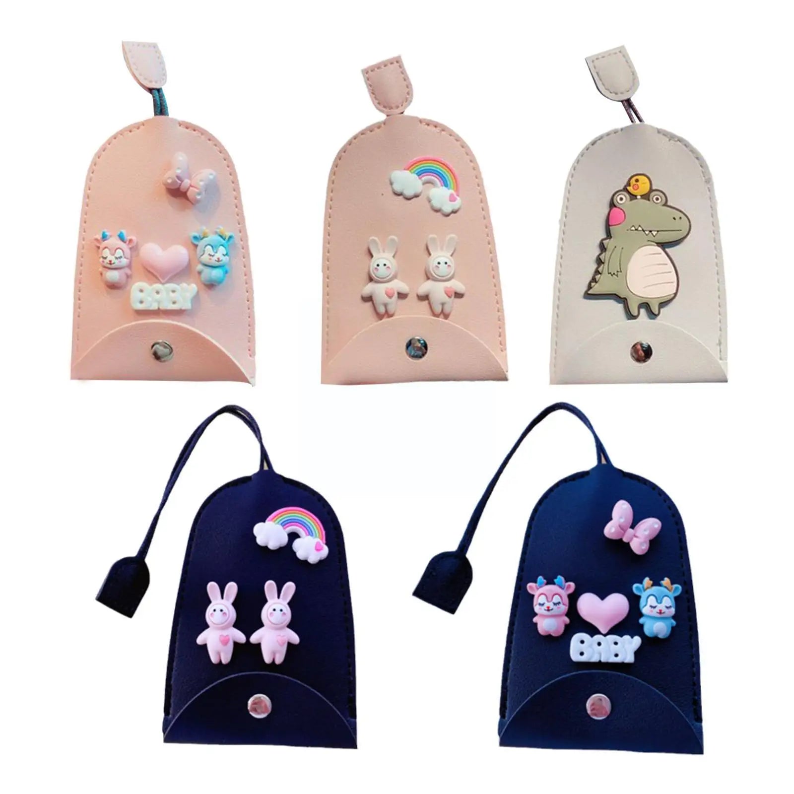 Unisex PU Leather Key Bag Housekeepers Holder Wallets Car Case Keychain