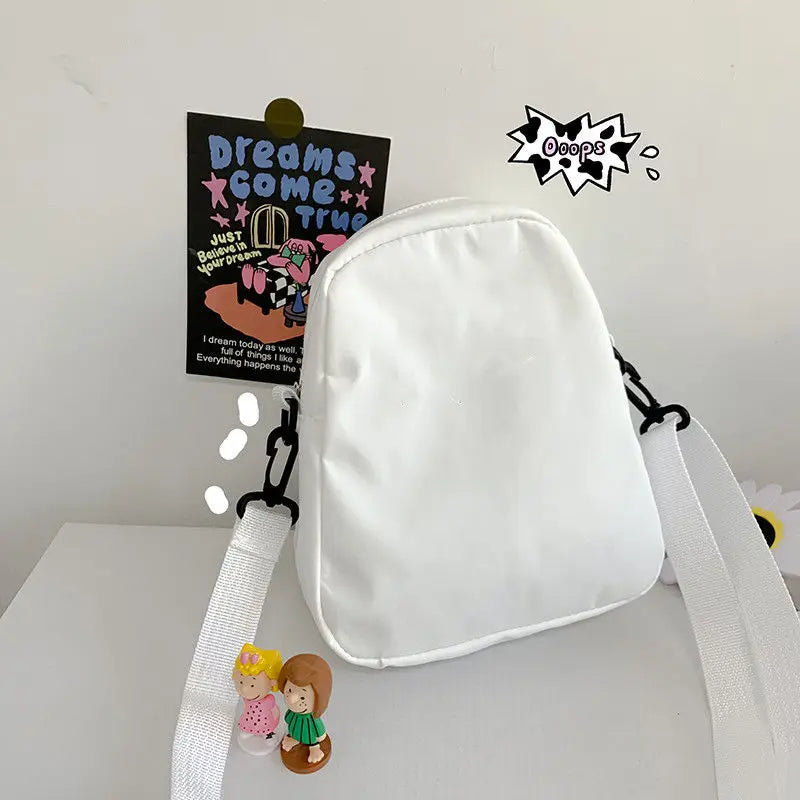 Cartoon Women Nylon Crossbody Bag Small Shoulder Ladies Phone Purse Handbags
