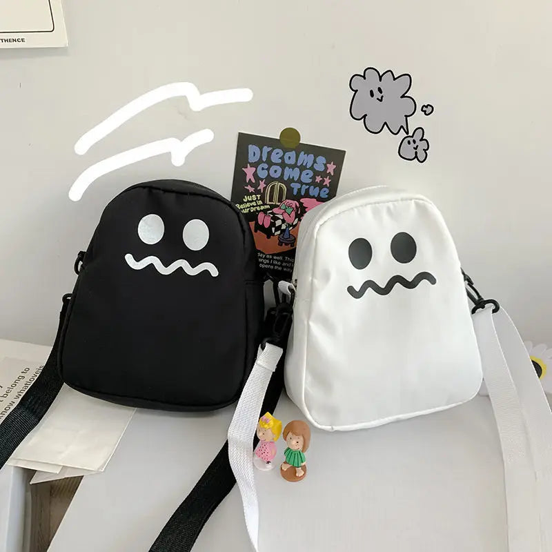 Cartoon Women Nylon Crossbody Bag Small Shoulder Ladies Phone Purse Handbags