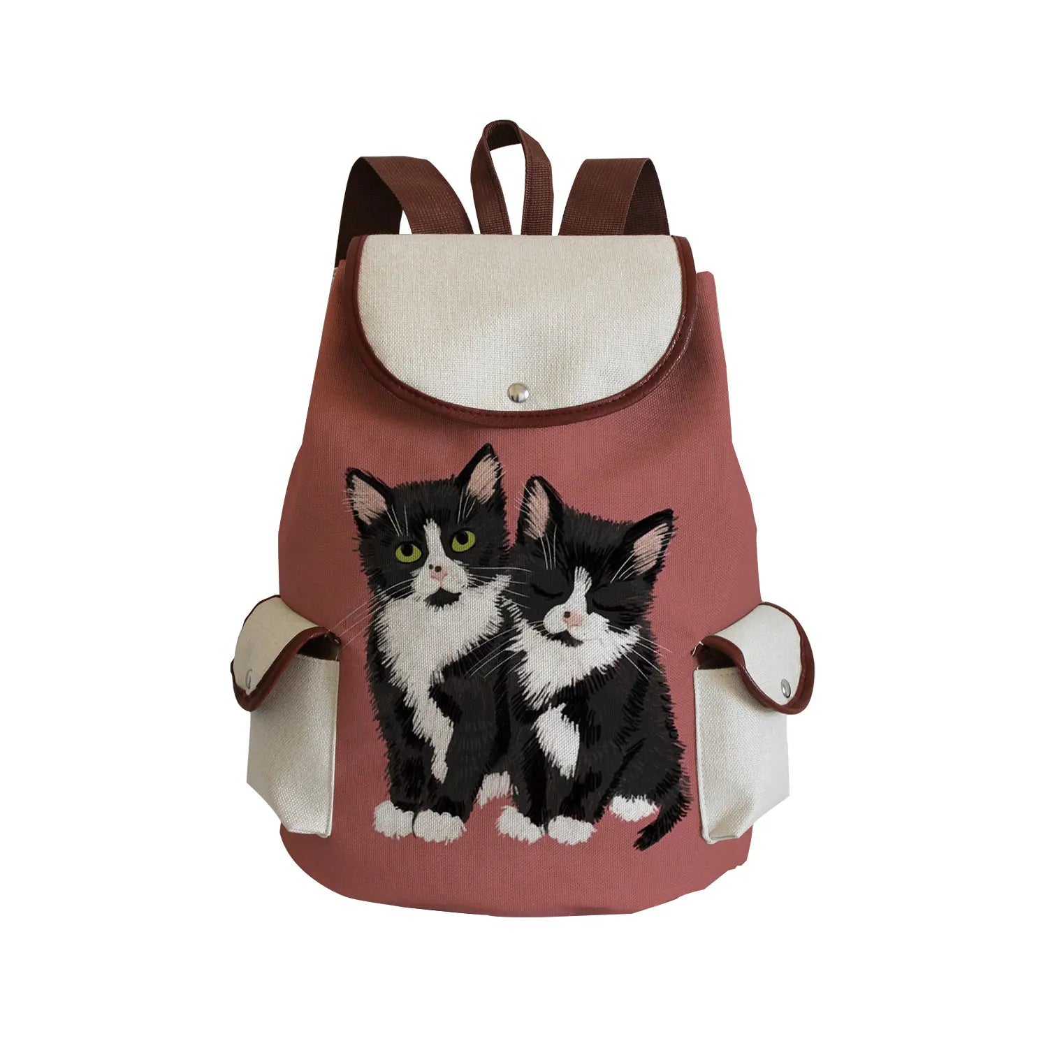 Cat Animal Large Capacity Womens Backpack Eco Reusable Casual Bags