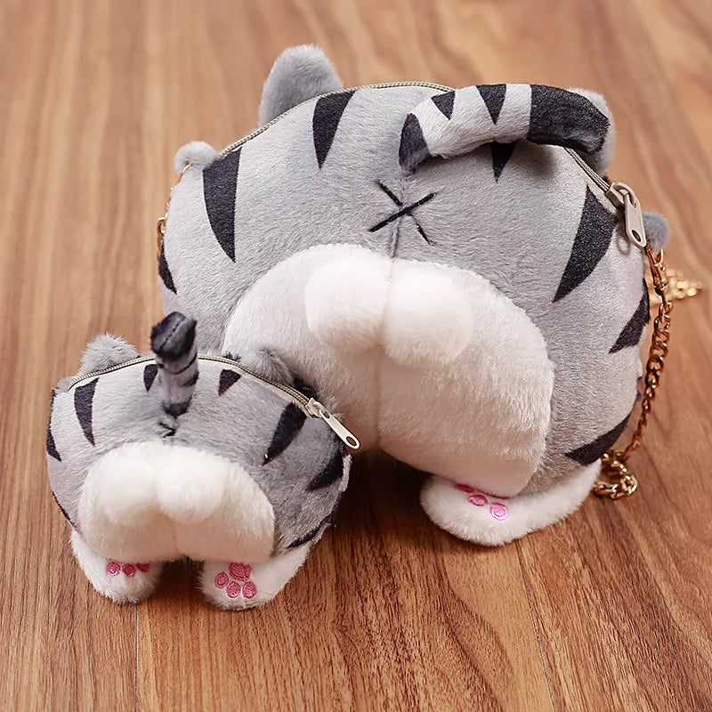 Kitty Ass Messenger Bag Soft Stuffed Toy Girls Handbag IB086