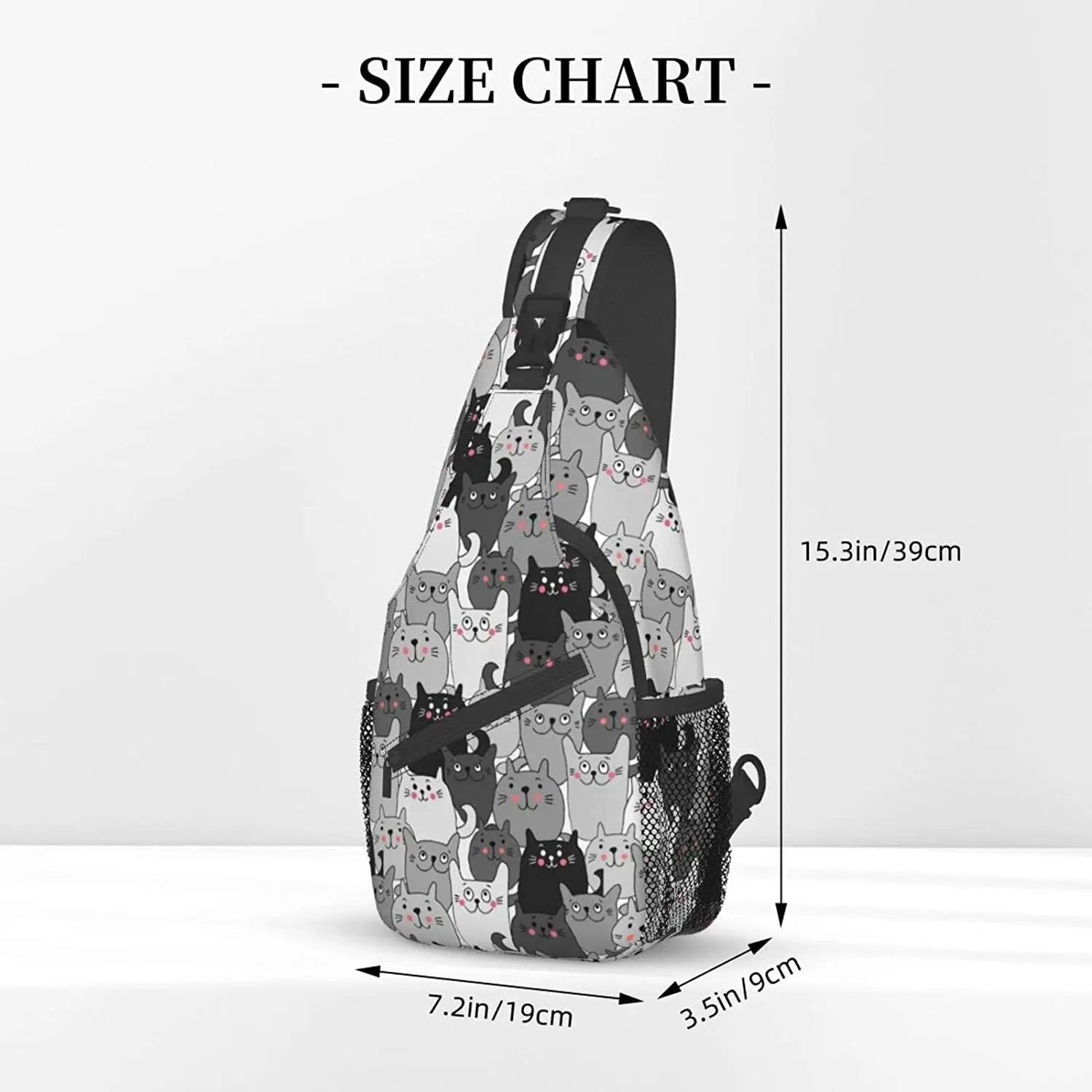 Waterproof Cat Sling Bag for Hiking Travel