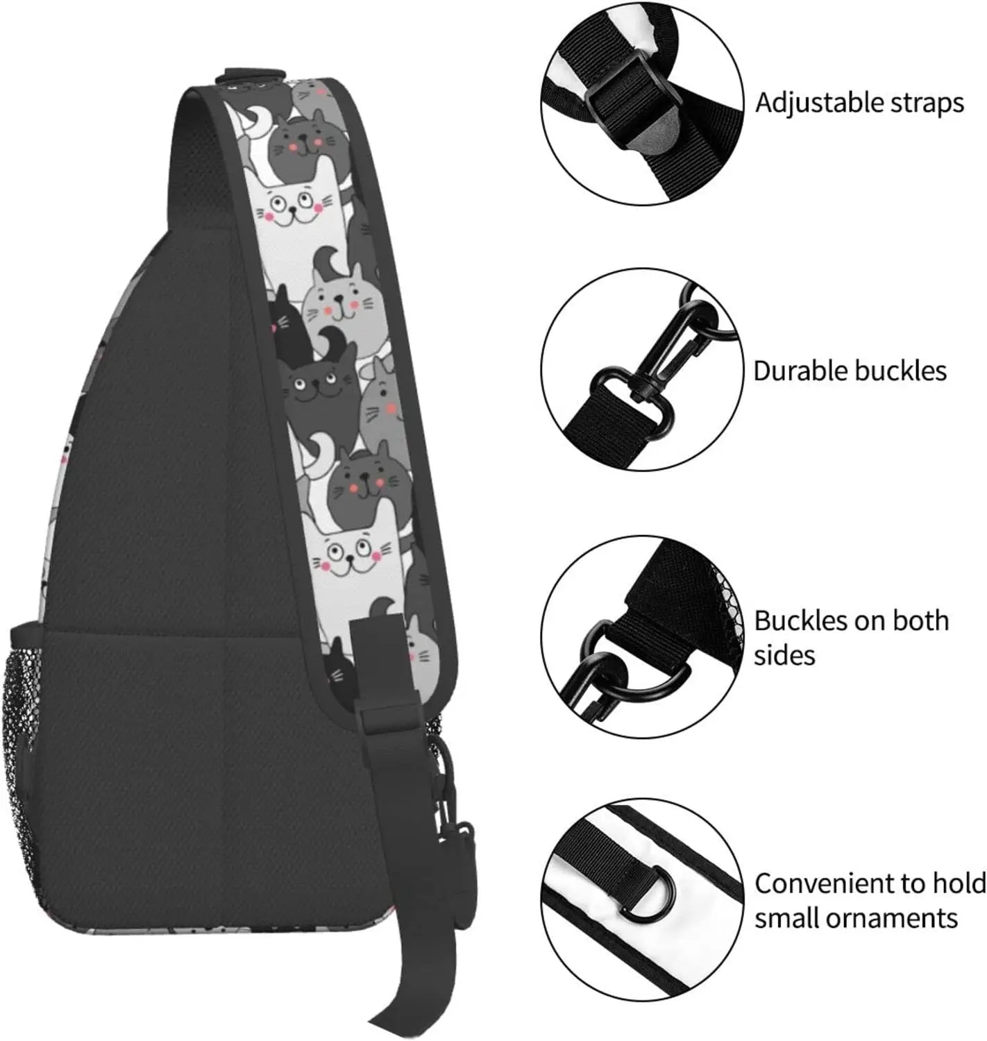 Waterproof Cat Sling Bag for Hiking Travel