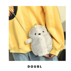 Chick Shoulder Bag Plush Stuffed Animal Crossbody Bag