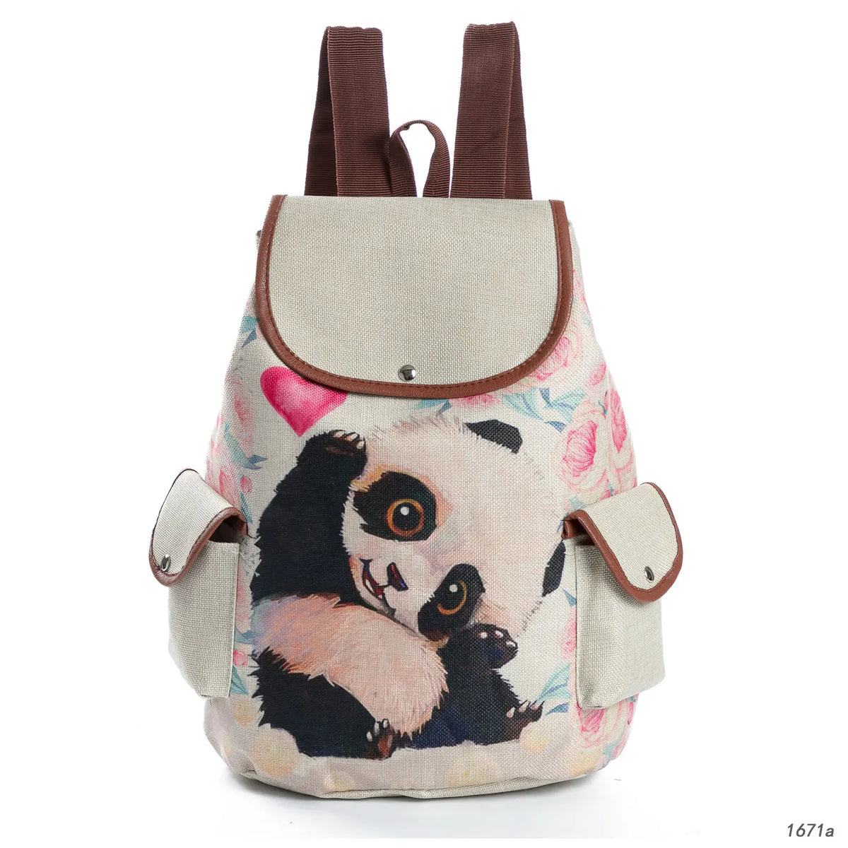 Chinese Women's Backpack Panda Floral Printed Handbags