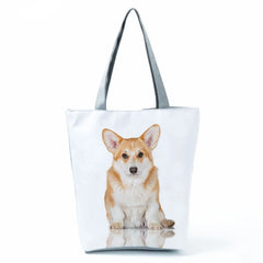Corgi Printed Handbag High Capacity Women Shoulder Bag
