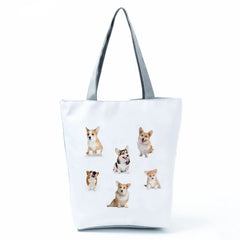 Corgi Printed Handbag High Capacity Women Shoulder Bag