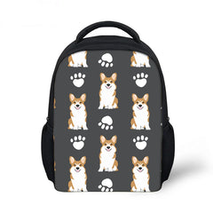 Corgi Printing Kids Mini Kindergarten Backpacks School Bags
