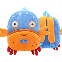 Crab 3D Cartoon Toddler Kids Backpack for Baby Girl Boy Age 2-4 Years