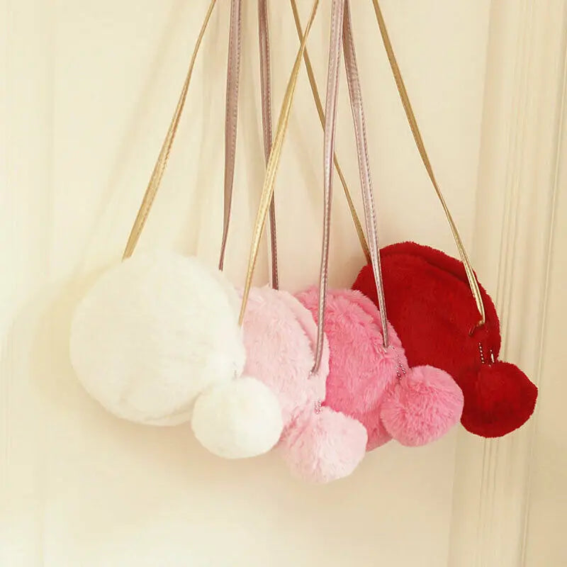 Plush Crossbody Purse for Girls Mini Shoulder Bag
