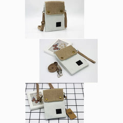 Canvas Cross-body Shoulder Bag for Mobile Phone