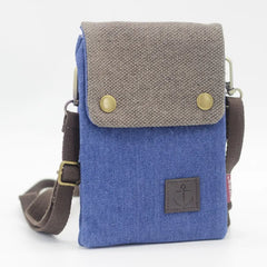 Canvas Cross-body Shoulder Bag for Mobile Phone