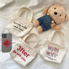 Women's Small Shoulder Bags Canvas Bento Handbags