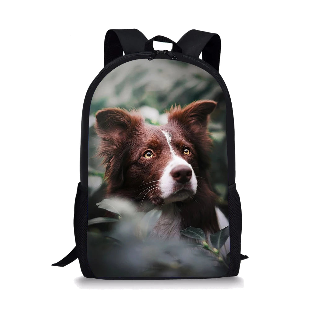 Dog 3D Print Book Bag Boys Girls School Backpack Kids Mochilas Escolares Infanti