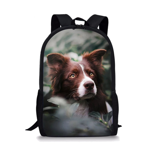 Dog 3D Print Book Bag Boys Girls School Backpack Kids Mochilas Escolares Infanti