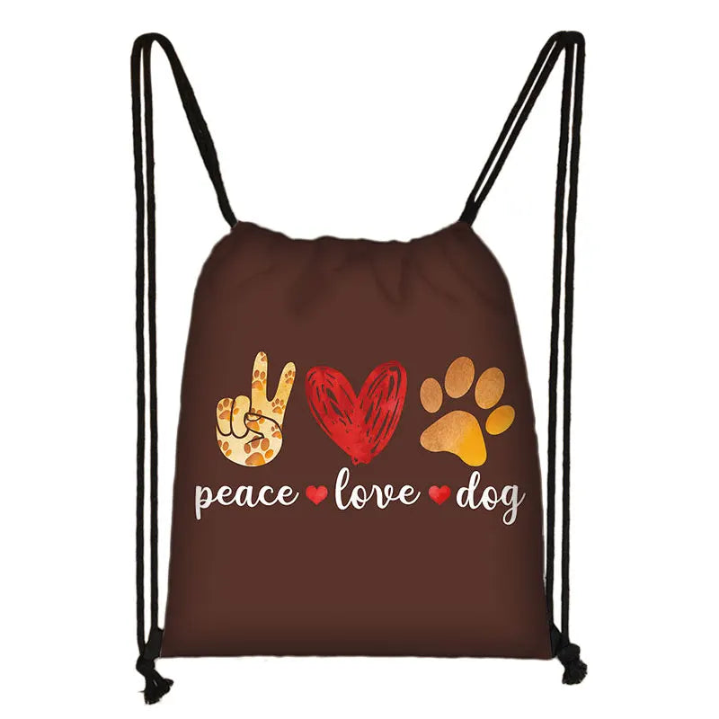 Chihuahua Print Drawstring Bag for Women, Teens & Girls
