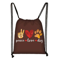 Chihuahua Print Drawstring Bag for Women, Teens & Girls