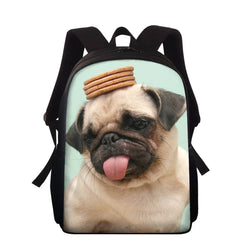 3D Print Kids Backpack Dog Puppy Book Bag Student School Bags For Boys Girls