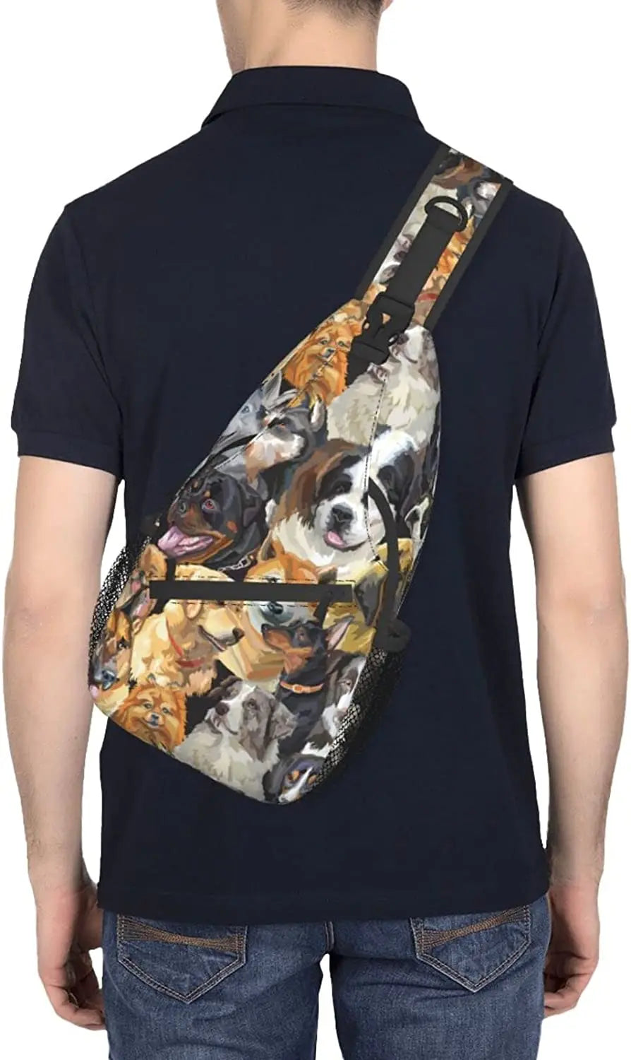 Dog Sling Bag Crossbody Chest Daypack Women Shoulder Bag