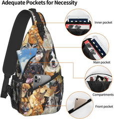 Dog Sling Bag Crossbody Chest Daypack Women Shoulder Bag
