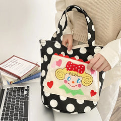 Polka Dot Bucket Bag Women's Shoulder Handbag