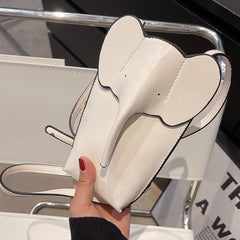 Elephant Mini Shoulder Bags For Women's Pu Leather Crossbody Handbag