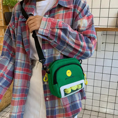 Women Canvas Mini Cross Body Bag Chicken Shoulder Bag