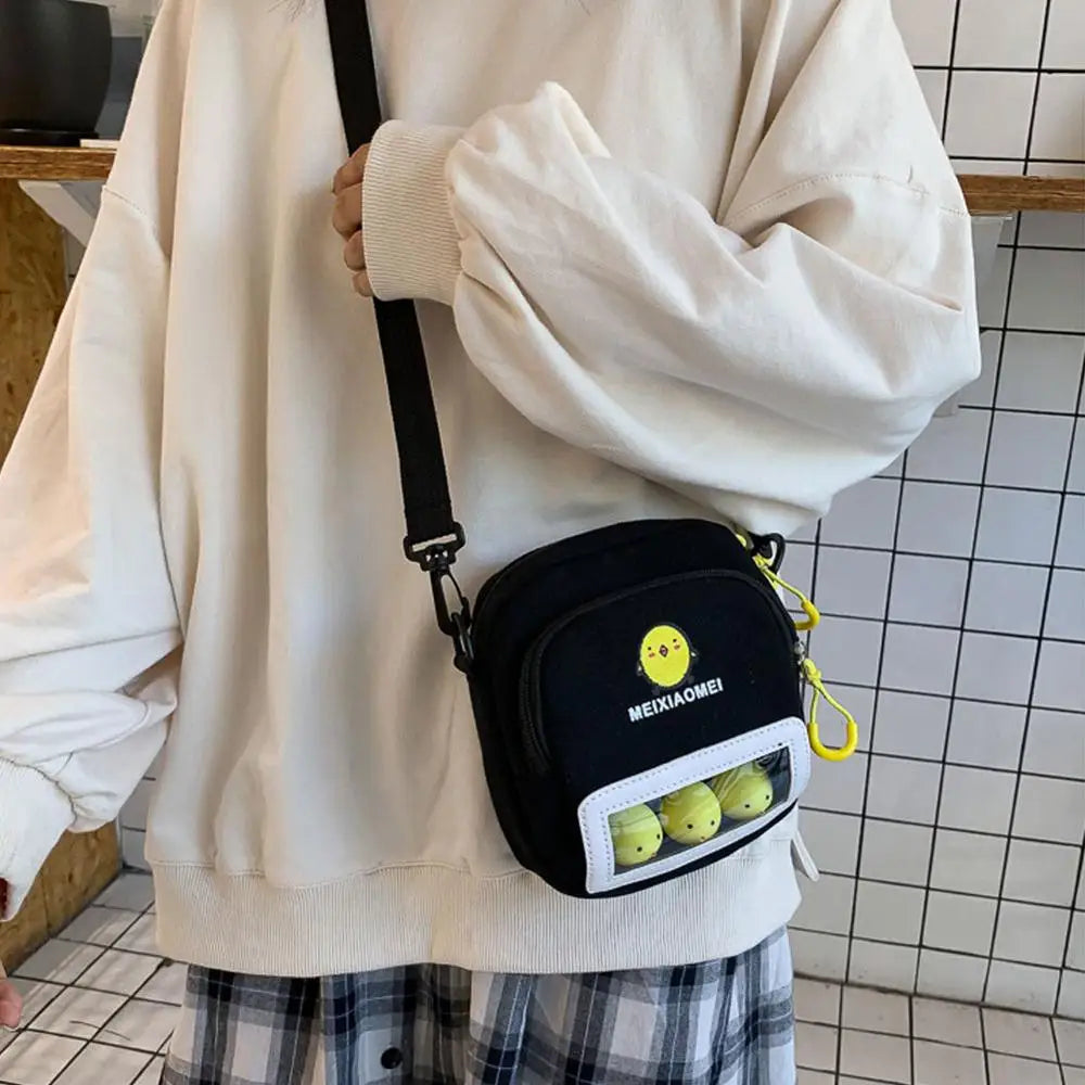 Women Canvas Mini Cross Body Bag Chicken Shoulder Bag
