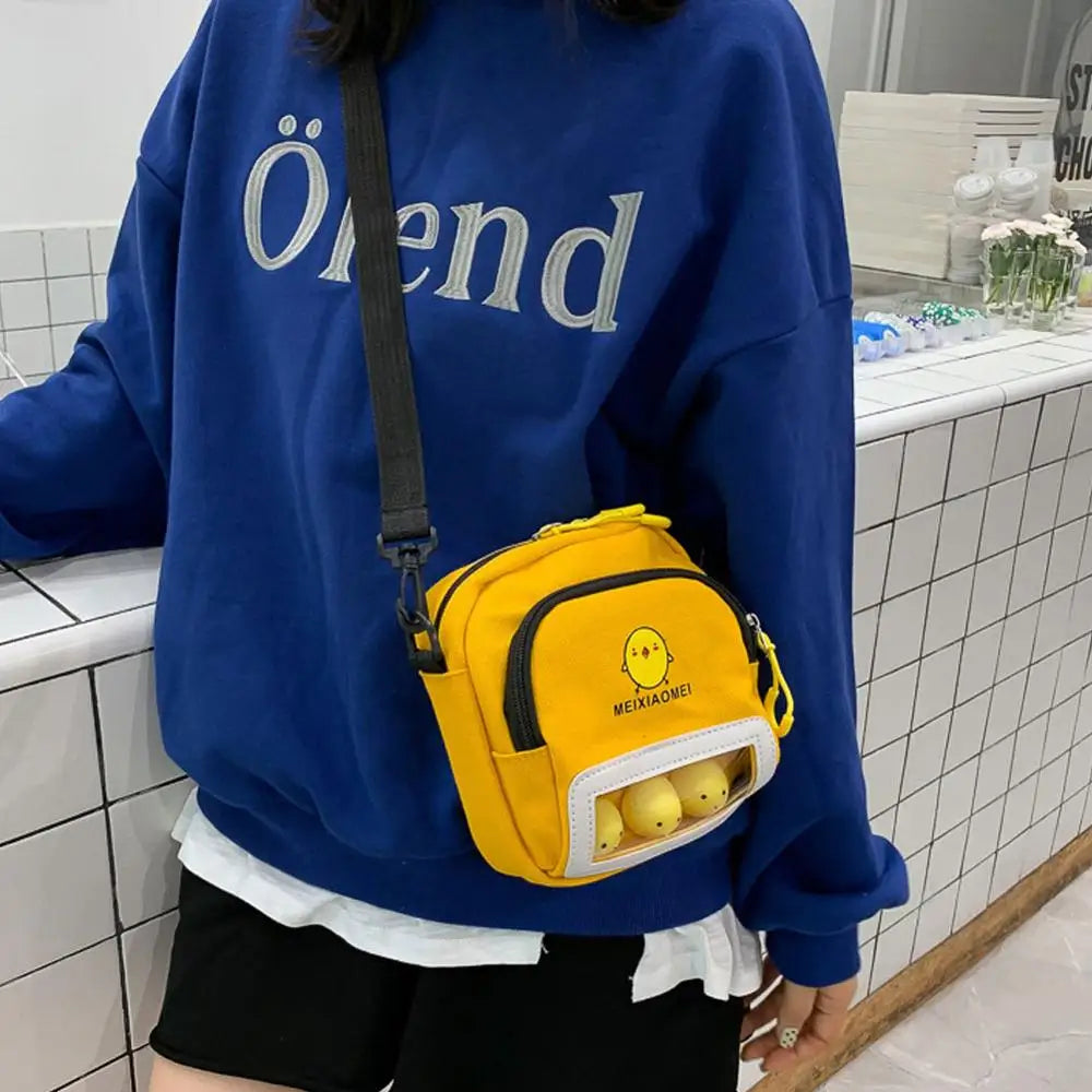 Women Canvas Mini Cross Body Bag Chicken Shoulder Bag