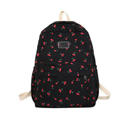 Floral Print Student Bag Girl Laptop Backpack