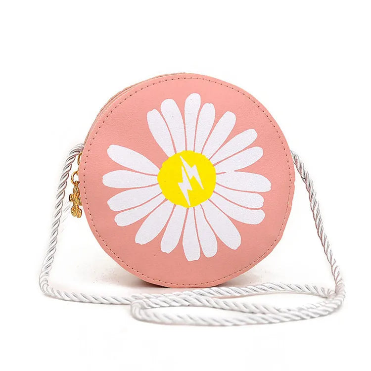 Flower Baby Girls Small Crossbody Bags Kids Mini Coin Purse Handbag