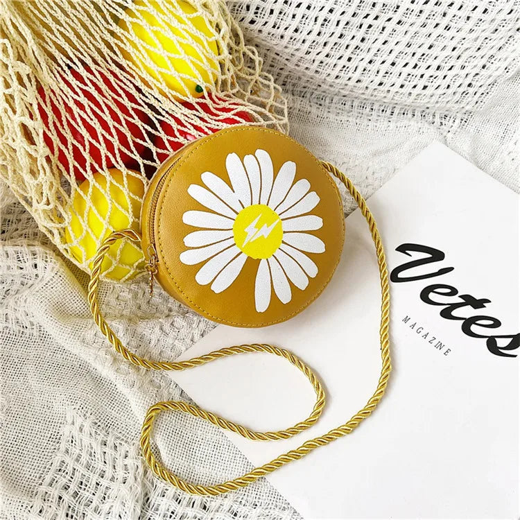 Flower Baby Girls Small Crossbody Bags Kids Mini Coin Purse Handbag