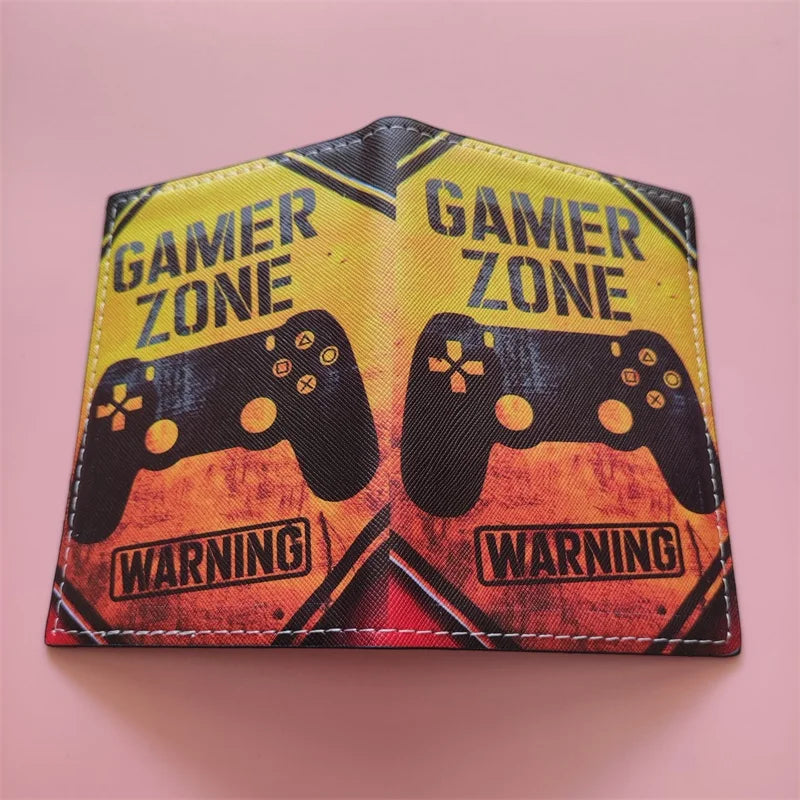 Game Men Boys Passport Cover Ticket Holder Travel Case Pouch