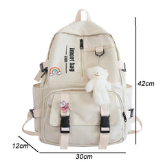 Girl Waterproof Nylon Backpacks Large Capacity Casual Laptop