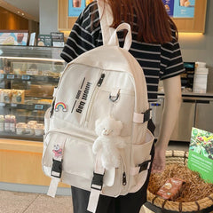 Girl Waterproof Nylon Backpacks Large Capacity Casual Laptop