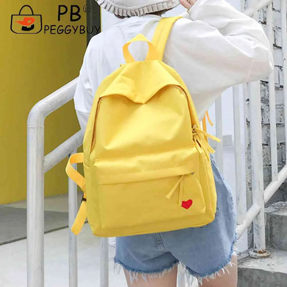 Heart Women Backpack Teenager Girl School Rucksack