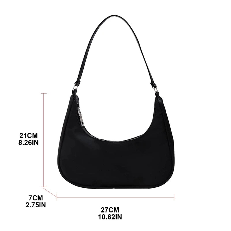 Nylon Hobo Tote Bag Small Purse for Women