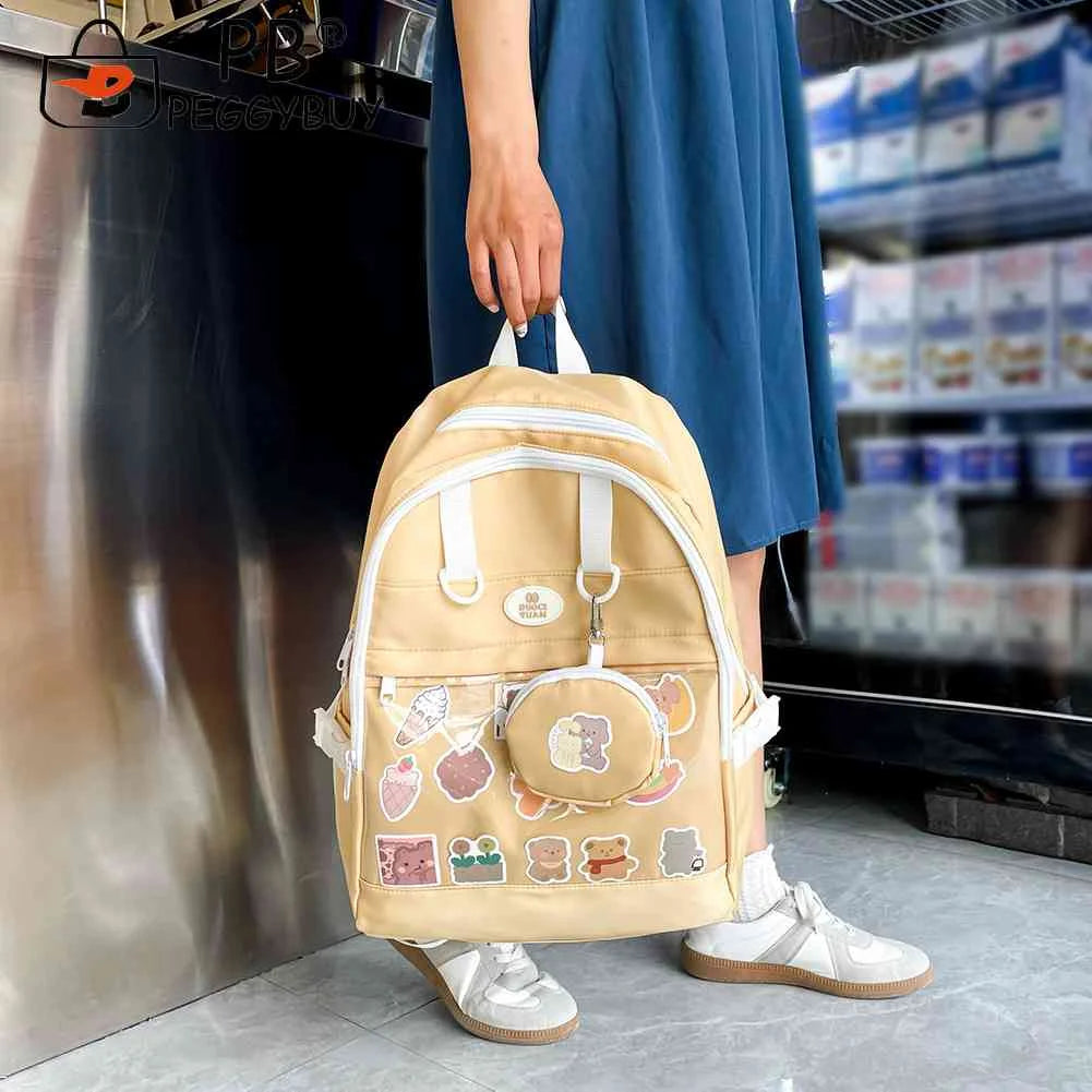 Japanese Transparent Ita Bag Backpack Preppy Style Funny School Bag