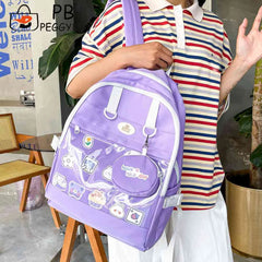 Japanese Transparent Ita Bag Backpack Preppy Style Funny School Bag