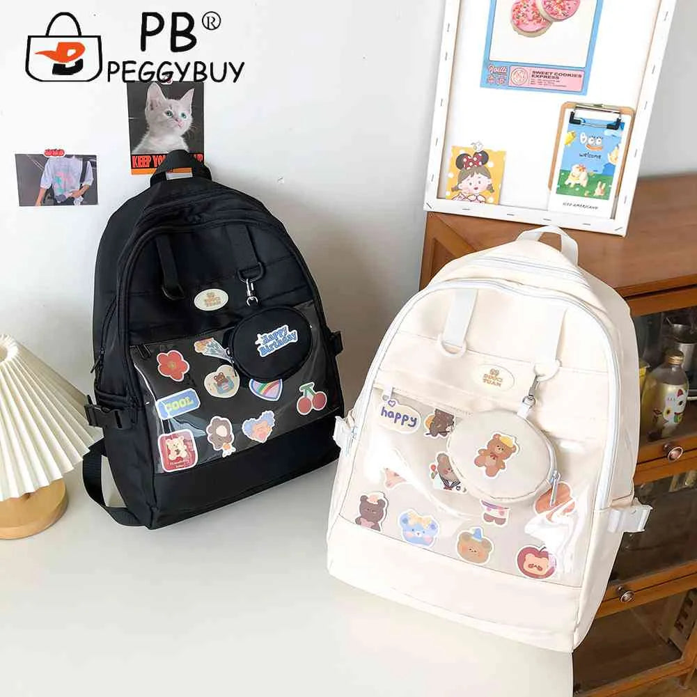 Japanese Transparent Ita Bag Backpack Preppy Style Funny School Bag
