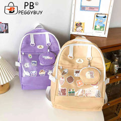 Japanese Transparent Ita Bag Backpack Preppy Style Funny School Bag