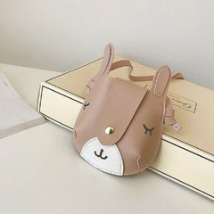 Cartoon Animal Kids Messenger Bag PU Leather Crossbody Bag