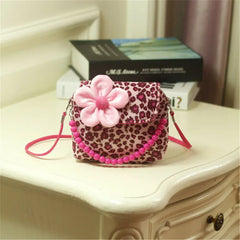 Girls Flower Cross-body Bag Beaded Tote Handbag Gift