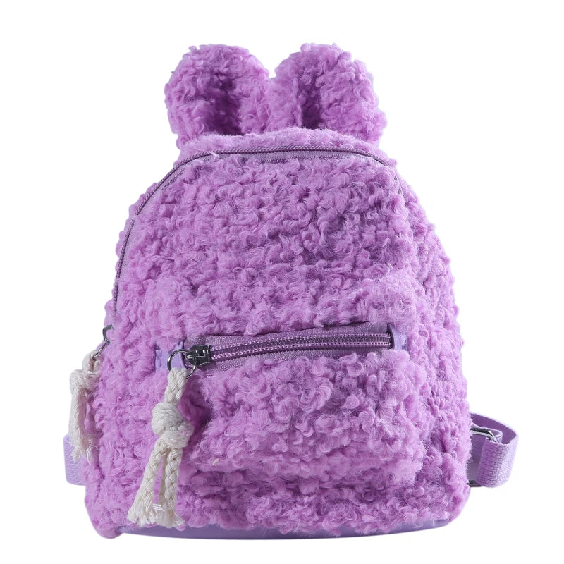 Kids Bunny Ear Plush Backpack for Kindergarten School