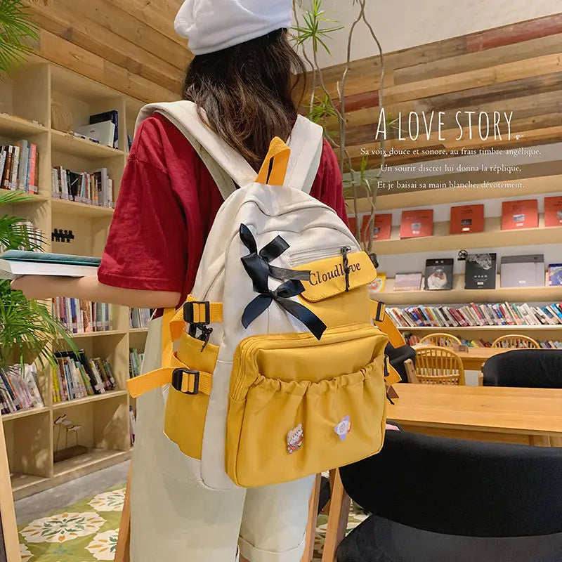 Ulzzang Canvas Girl High School Backpack
